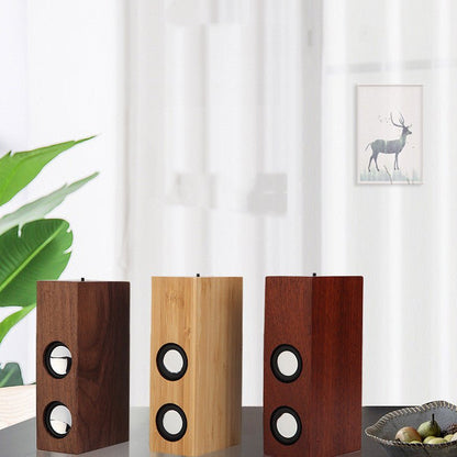 Black Technology Retro Wooden Bluetooth Speaker