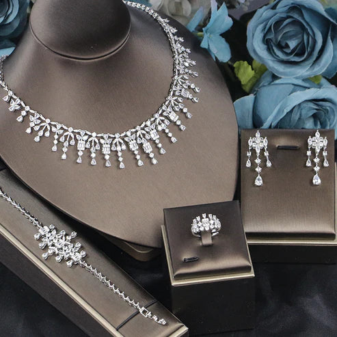 Ladies' Banquet Party Jewelry Four-Piece Set